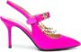Moschino 95mm chain-detailed pumps Pink - Thumbnail 1