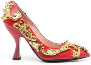 Moschino 95mm leather pumps Red