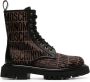 Moschino all over logo-print boots Brown - Thumbnail 1