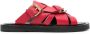 Moschino buckled leather slides Red - Thumbnail 1