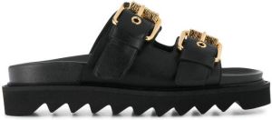 Moschino buckled slip-on sandals Black