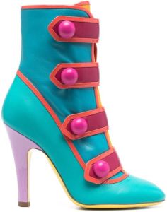 Moschino colour-block ankle boots Blue