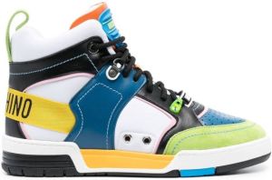 Moschino colour-block high-top sneakers White