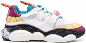 Moschino colour-block low-top trainers White