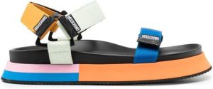 Moschino colour-block touch-strap sandals Blue