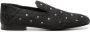 Moschino crystal-embellished jacquard loafers Black - Thumbnail 1