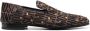 Moschino crystal-embellished jacquard loafers Brown - Thumbnail 1