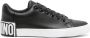 Moschino embossed-logo leather trainers Black - Thumbnail 1