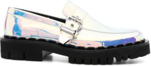 Moschino graphic-print loafers Silver