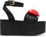 Moschino heart-motif 80mm platform sandals Black - Thumbnail 1