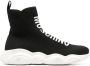 Moschino high-top knitted sneakers Black - Thumbnail 1