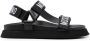 Moschino jacquard-logo strap sandals Black - Thumbnail 1