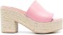 MOSCHINO JEANS 95mm leather espadrilles Pink - Thumbnail 1