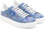 Moschino Kids all-over logo print sneakers Blue - Thumbnail 1