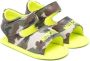 Moschino Kids camouflage-print leather sandals Brown - Thumbnail 1