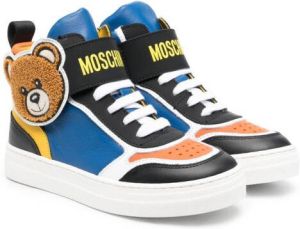 Moschino Kids colour-block high-top sneakers Blue