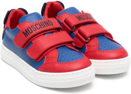 Moschino Kids colour-block low-top sneakers Red