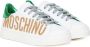 Moschino Kids glittered logo-print sneakers White - Thumbnail 1
