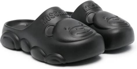 Moschino Kids Gummy Teddy-Bear-motif sandals Black