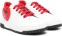 Moschino Kids heart-patch leather sneakers White - Thumbnail 1