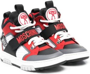 Moschino Kids high-top leather sneakers Black