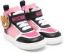 Moschino Kids high-top leather sneakers Pink - Thumbnail 1