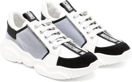 Moschino Kids lace-up fastening sneakers White