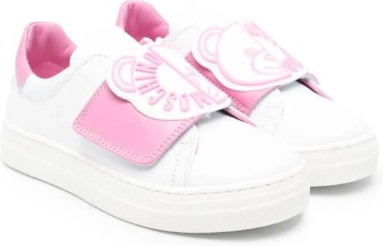 Moschino Kids Leo Teddy-appliqué sneakers White