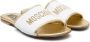 Moschino Kids logo-embellished leather sandals Gold - Thumbnail 1