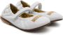 Moschino Kids logo-embroidered ballerina shoes White - Thumbnail 1