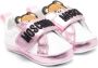 Moschino Kids logo-embroidered leather sneakers White - Thumbnail 1