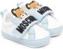 Moschino Kids logo-embroidered leather sneakers White - Thumbnail 1