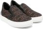 Moschino Kids logo-embroidered slip-on sneakers Black - Thumbnail 1