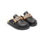 Moschino Kids logo hardware closed-toe sandals Black - Thumbnail 1