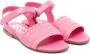 Moschino Kids logo-jacquard flat sandals Pink - Thumbnail 1