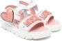 Moschino Kids logo-lettering leather sandals White - Thumbnail 1