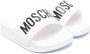 Moschino Kids logo open-toe slides White - Thumbnail 1