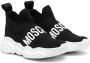 Moschino Kids logo-print hi-top sneakers Black - Thumbnail 1