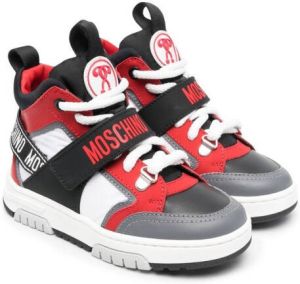 Moschino Kids logo-print high-top sneakers Red