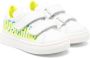 Moschino Kids logo-print leather sneakers White - Thumbnail 1