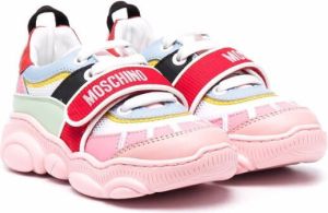 Moschino Kids logo-print low top sneakers Pink