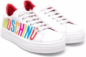 Moschino Kids logo-print low top sneakers White