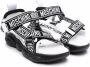 Moschino Kids logo-print strap sandals Black - Thumbnail 1