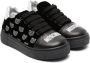 Moschino Kids Sparkling Teddy Bear leather sneakers Black - Thumbnail 1
