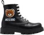 Moschino Kids Teddy ankle leather boots Black - Thumbnail 1