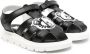 Moschino Kids Teddy Bear-appliqué leather sandals Black - Thumbnail 1