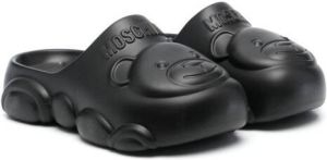 Moschino Kids teddy bear-detail sandals Black
