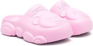 Moschino Kids teddy bear-detail sandals Pink