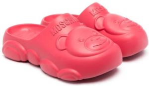 Moschino Kids teddy bear-detail sandals Red