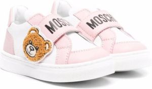 Moschino Kids teddy bear-embellished sneakers White